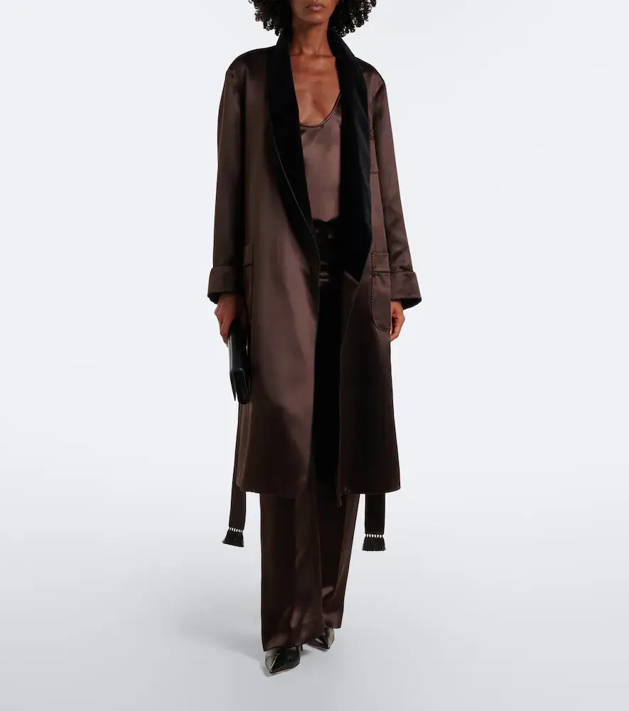 Tom Ford Silk satin wrap coat | Thumbnail 2