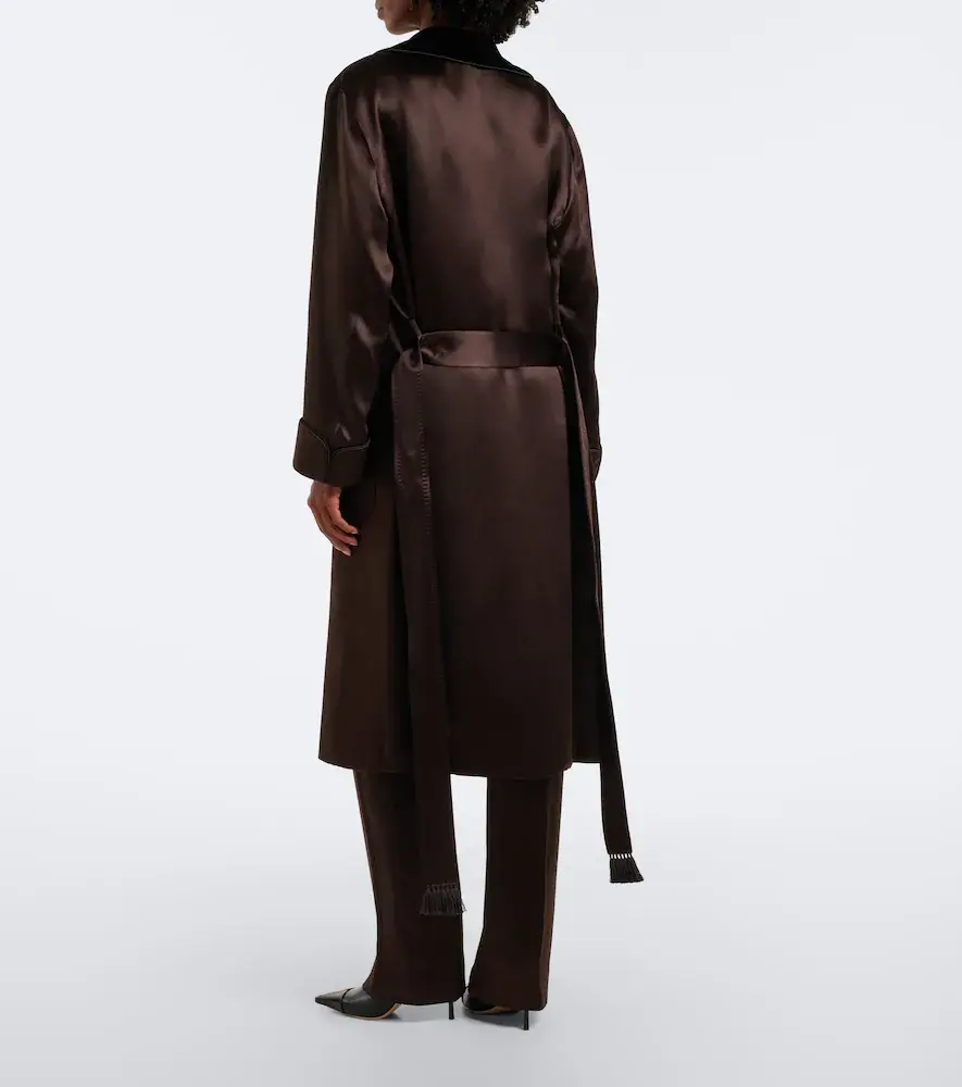 Tom Ford Silk satin wrap coat | Thumbnail 6