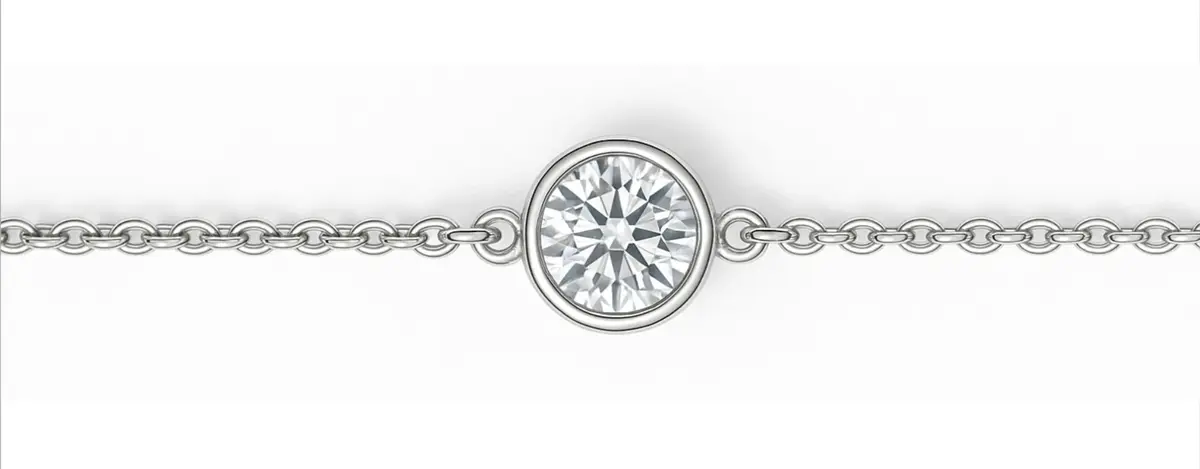 Wish Fine Jewelry 0.30ct Diamond 18K Gold Solitaire Chain Bracelet | Image 1 Wish Fine Jewelry 0.30ct Diamond 18K Gold Solitaire Chain Bracelet | Image 1