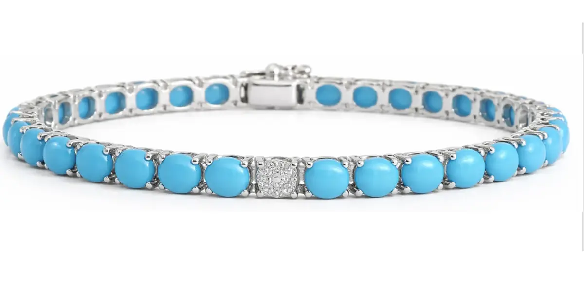 Wish Fine Jewelry 17.29ct Turquoise Diamond 14K Gold Bracelet | Image 1 Wish Fine Jewelry 17.29ct Turquoise Diamond 14K Gold Bracelet | Image 1