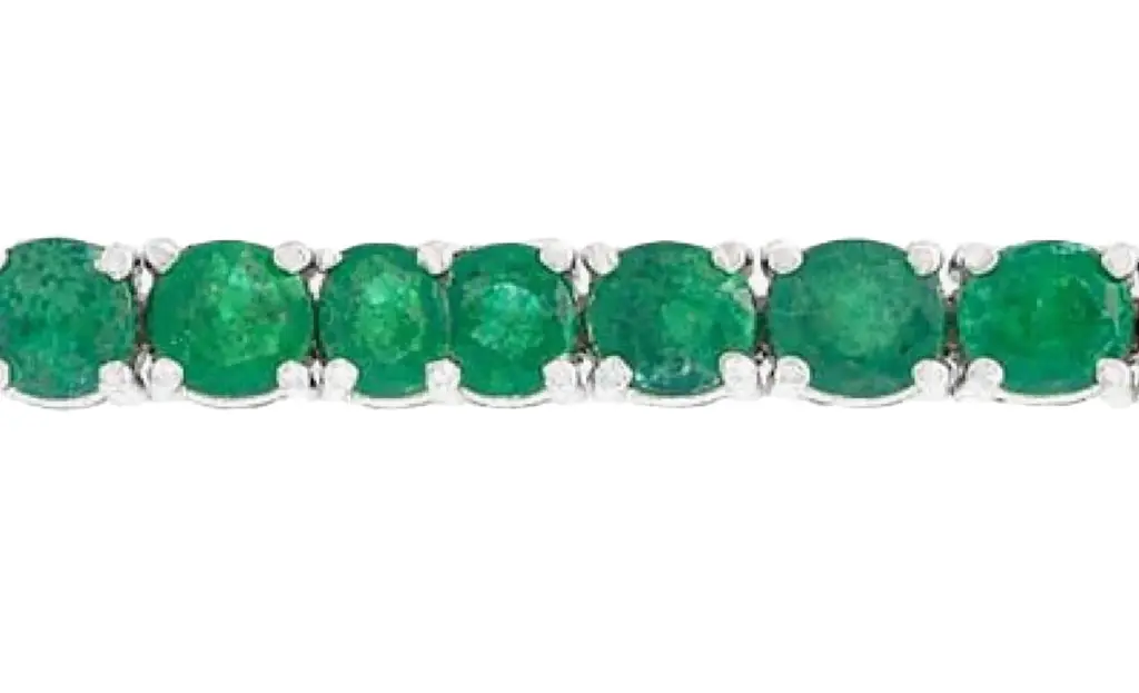 Wish Fine Jewelry 5.11ct Emerald 18K Gold Tennis Bracelet