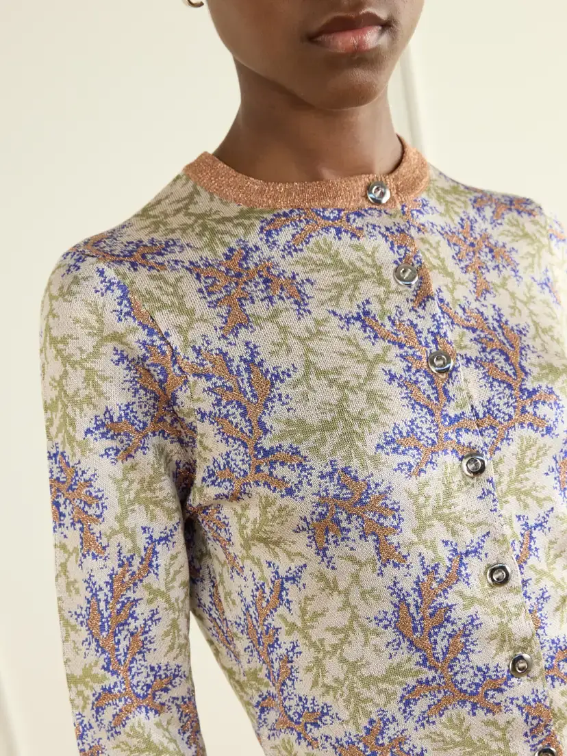 Rabanne Cropped Jacquard Cardigan | Thumbnail 4