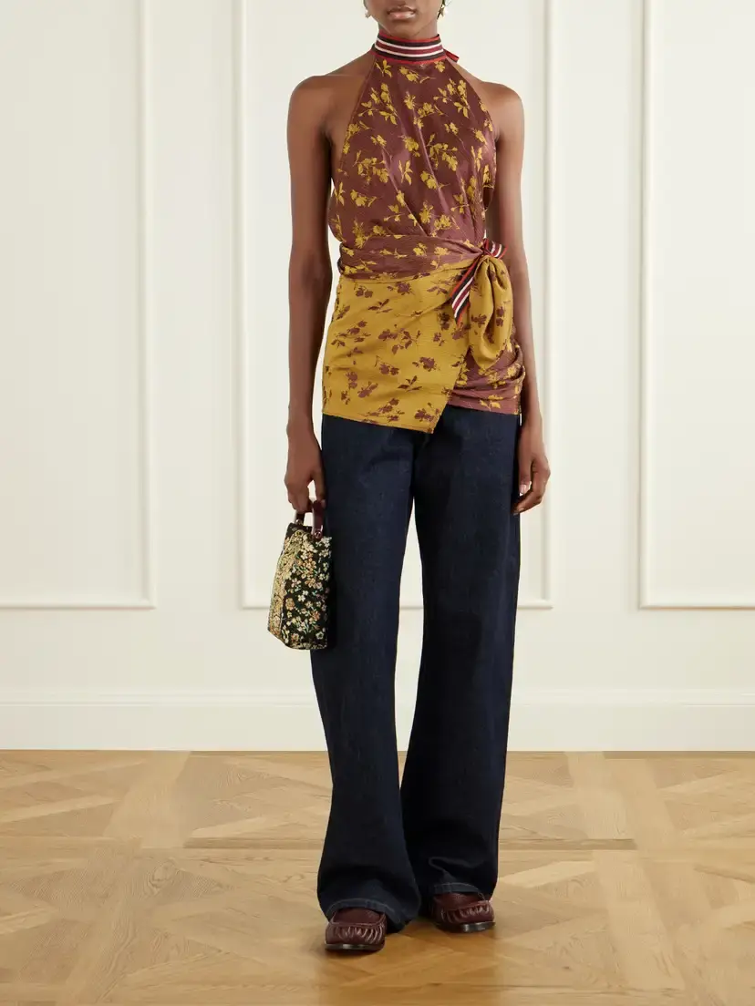 Dries Van Noten Floral-jacquard Silk Cloqué Blouse | Thumbnail 2 Dries Van Noten Floral-jacquard Silk Cloqué Blouse | Thumbnail 2
