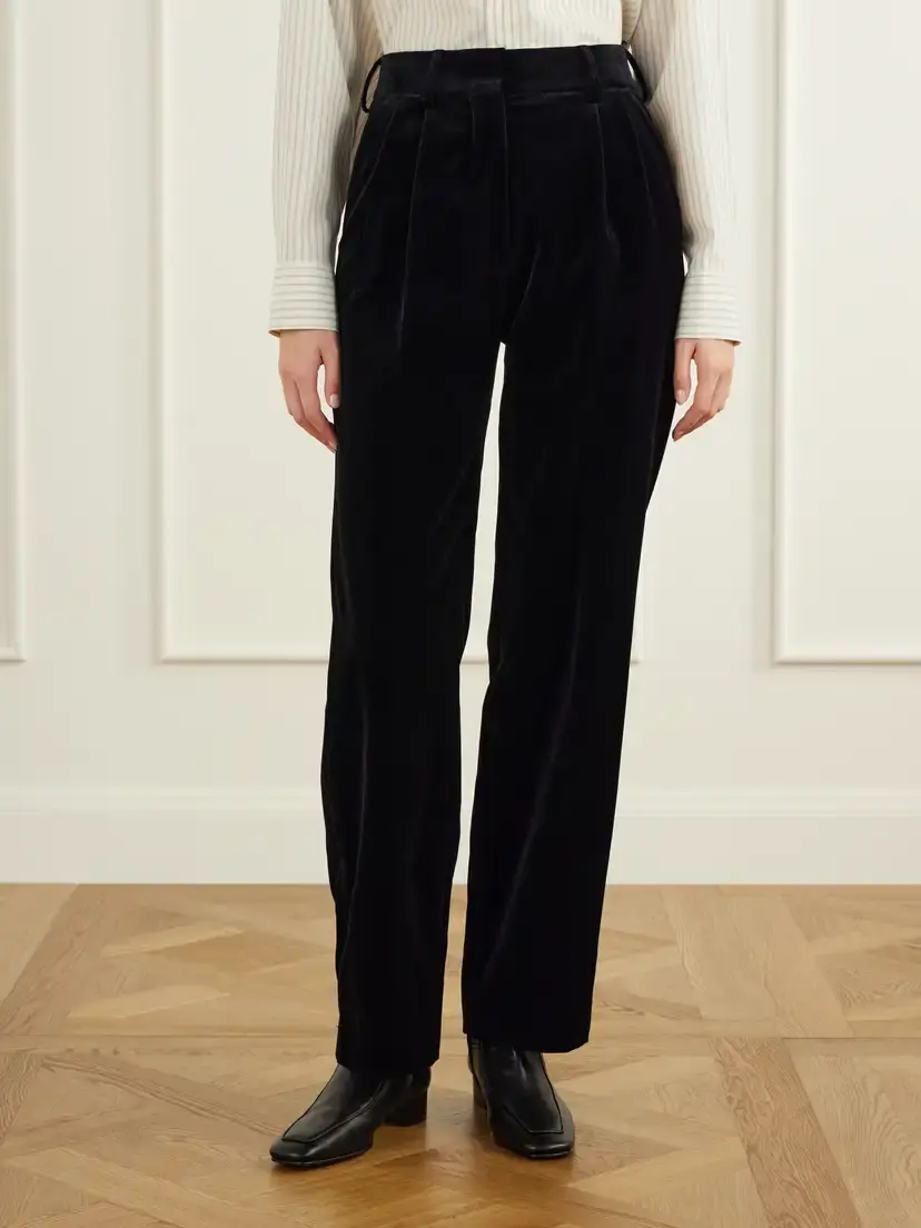 Blazé Milano Fox Straight-leg Cotton-velvet Pants | Thumbnail 3 Blazé Milano Fox Straight-leg Cotton-velvet Pants | Thumbnail 3