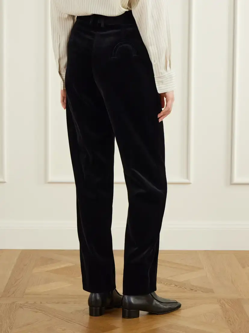 Blazé Milano Fox Straight-leg Cotton-velvet Pants | Thumbnail 4 Blazé Milano Fox Straight-leg Cotton-velvet Pants | Thumbnail 4