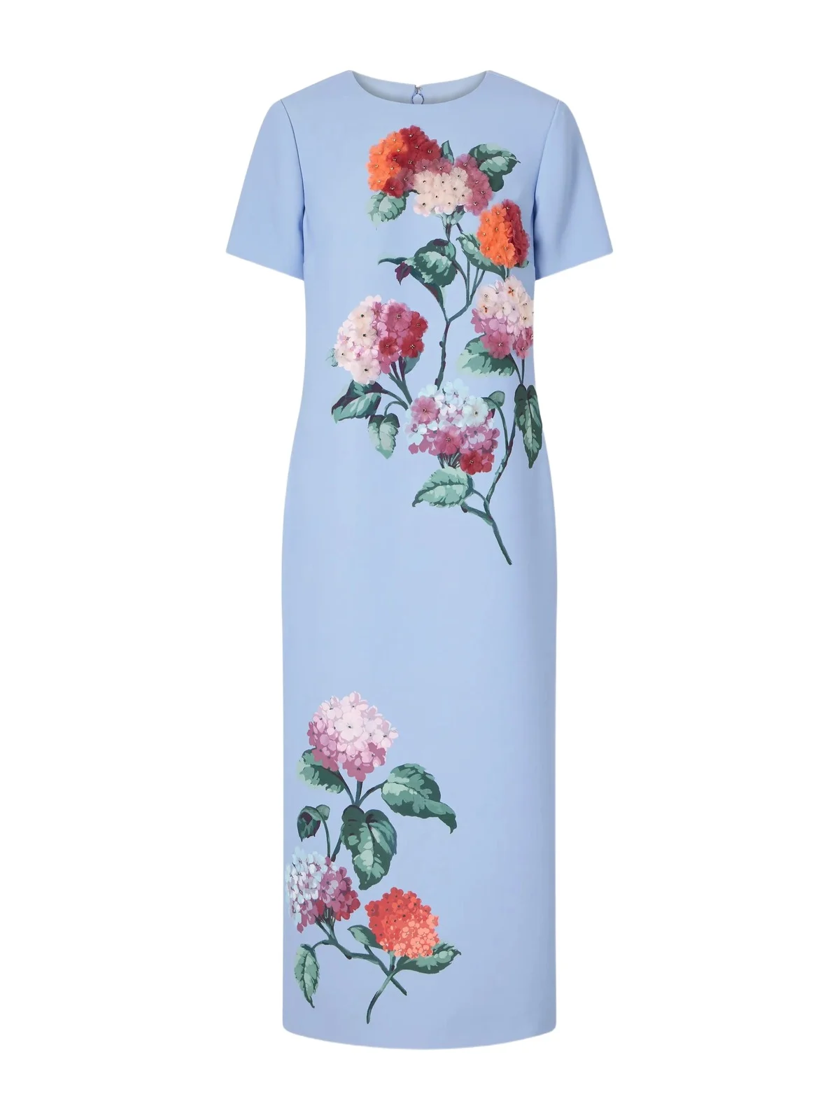 Carolina Herrera Crystal-embellished Floral Stretch-crepe Midi Dress