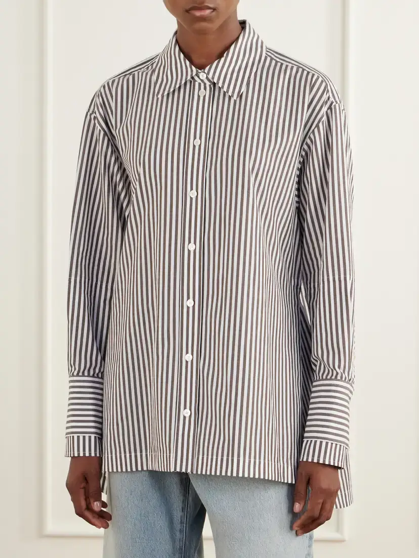 Joseph Thea Striped Cotton-poplin Blouse | Thumbnail 3
