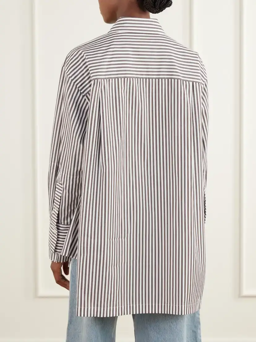 Joseph Thea Striped Cotton-poplin Blouse | Thumbnail 4