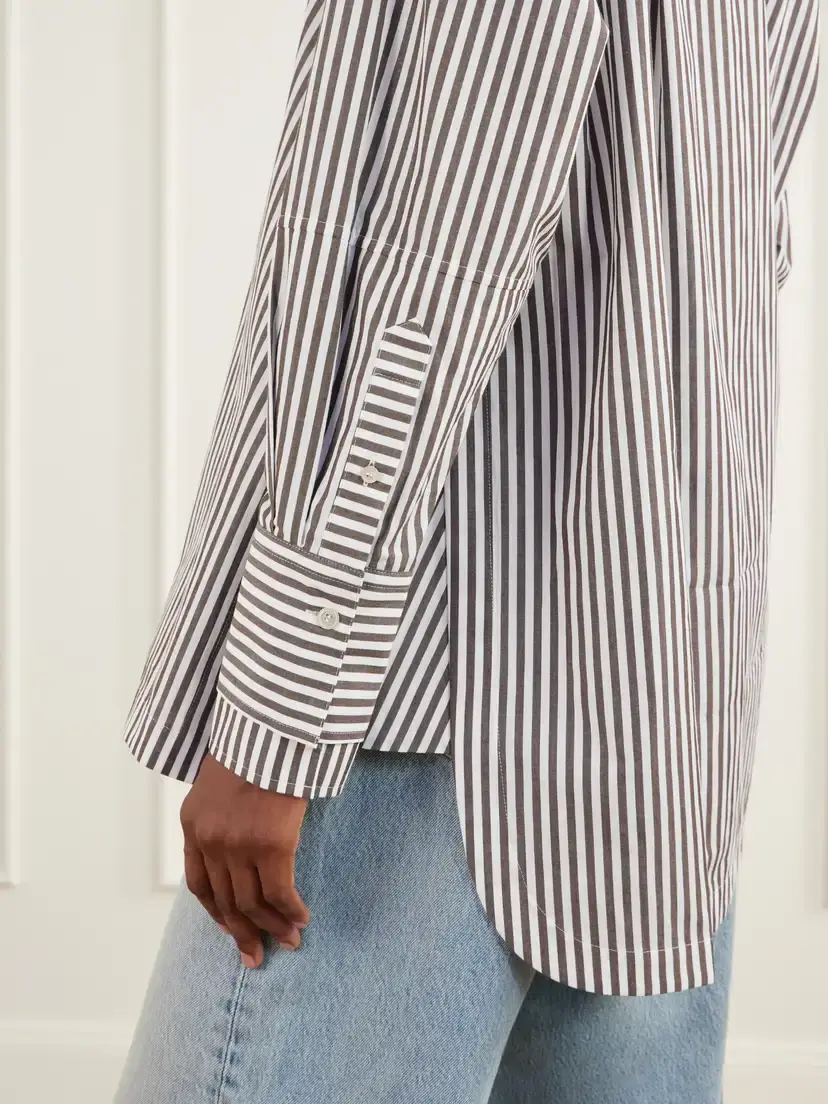 Joseph Thea Striped Cotton-poplin Blouse | Thumbnail 5