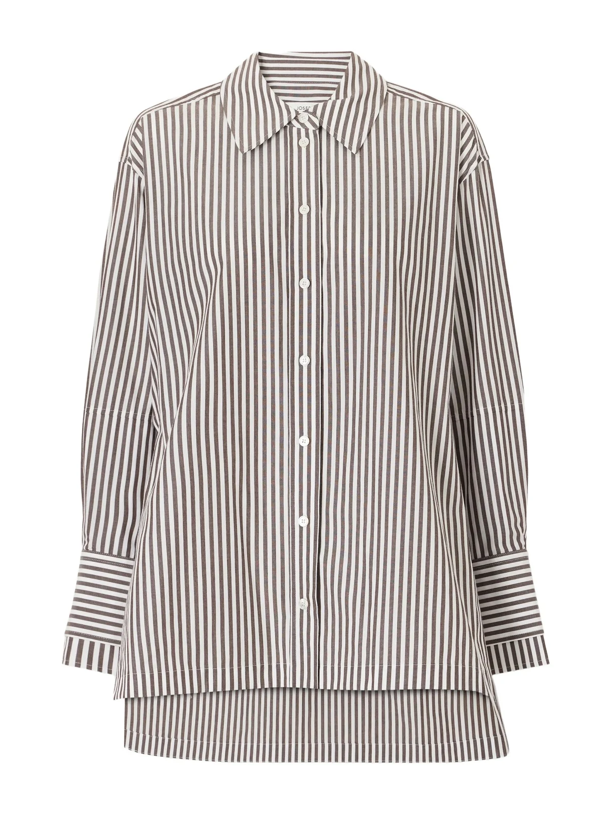 Joseph Thea Striped Cotton-poplin Blouse