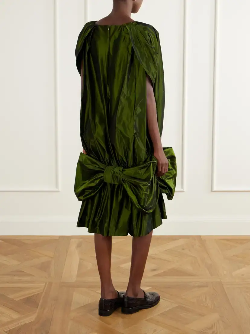 Simone Rocha Bow-detailed Taffeta Midi Dress | Thumbnail 3 Simone Rocha Bow-detailed Taffeta Midi Dress | Thumbnail 3