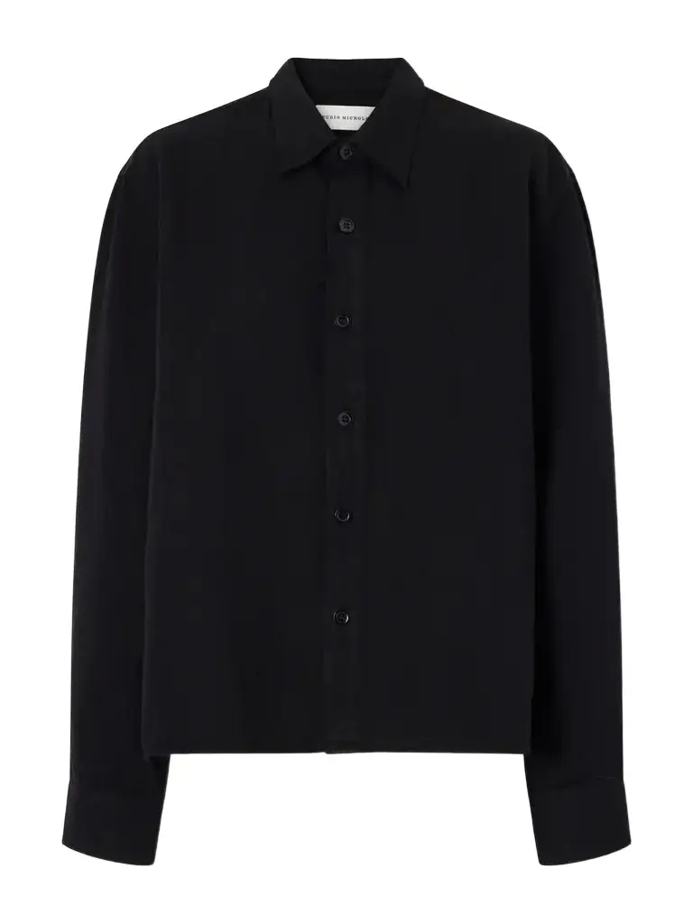 Studio Nicholson Hithe Garment-dyed Cotton And Linen-blend Shirt | Image 1 Studio Nicholson Hithe Garment-dyed Cotton And Linen-blend Shirt | Image 1