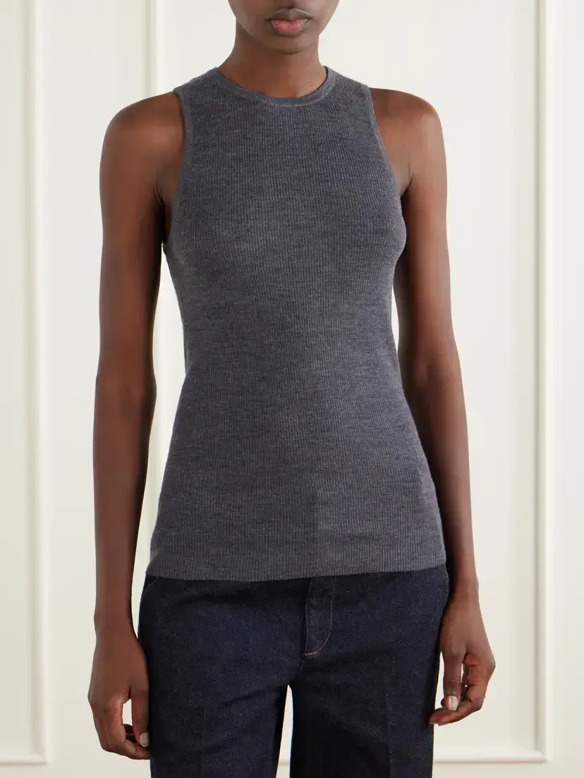 Tibi Ribbed Wool Tank | Thumbnail 3