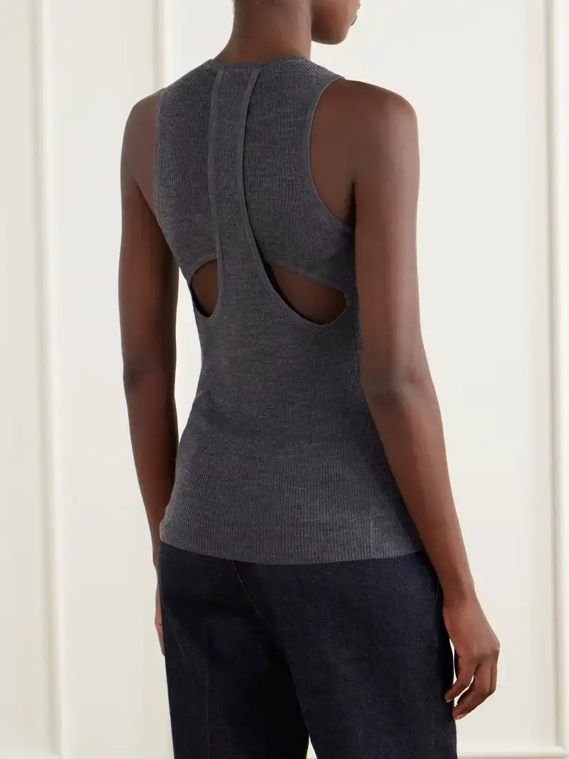 Tibi Ribbed Wool Tank | Thumbnail 4
