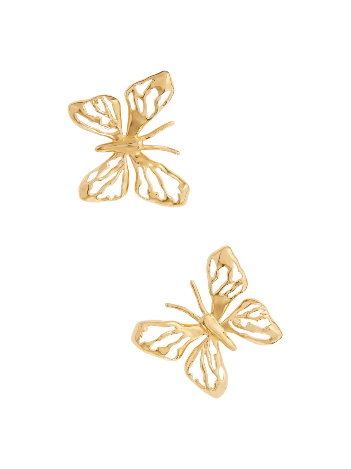 Oscar de la Renta Butterfly Gold-tone Earrings