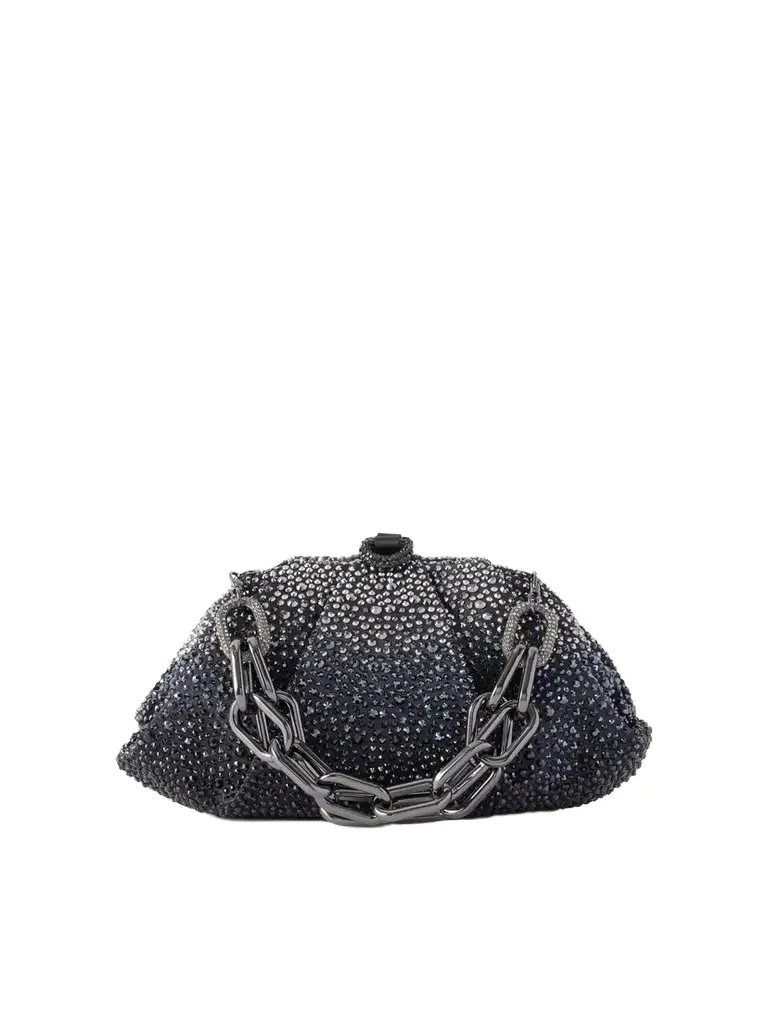 Judith Leiber Couture Gemma Crystal-embellished Silver-tone Clutch | Image 1 Judith Leiber Couture Gemma Crystal-embellished Silver-tone Clutch | Image 1