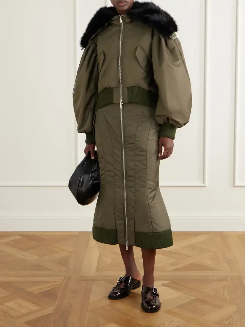 Simone Rocha Satin Midi Skirt | Thumbnail 2 Simone Rocha Satin Midi Skirt | Thumbnail 2
