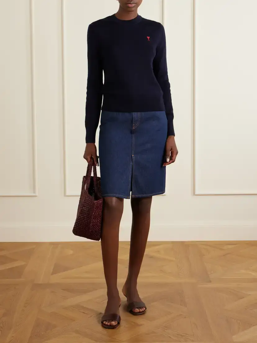 AMI PARIS Adc Embroidered Merino Wool Sweater | Thumbnail 2 AMI PARIS Adc Embroidered Merino Wool Sweater | Thumbnail 2