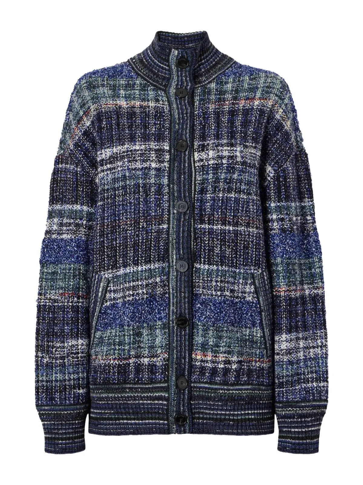 Missoni Striped Metallic Crochet-knit Cardigan