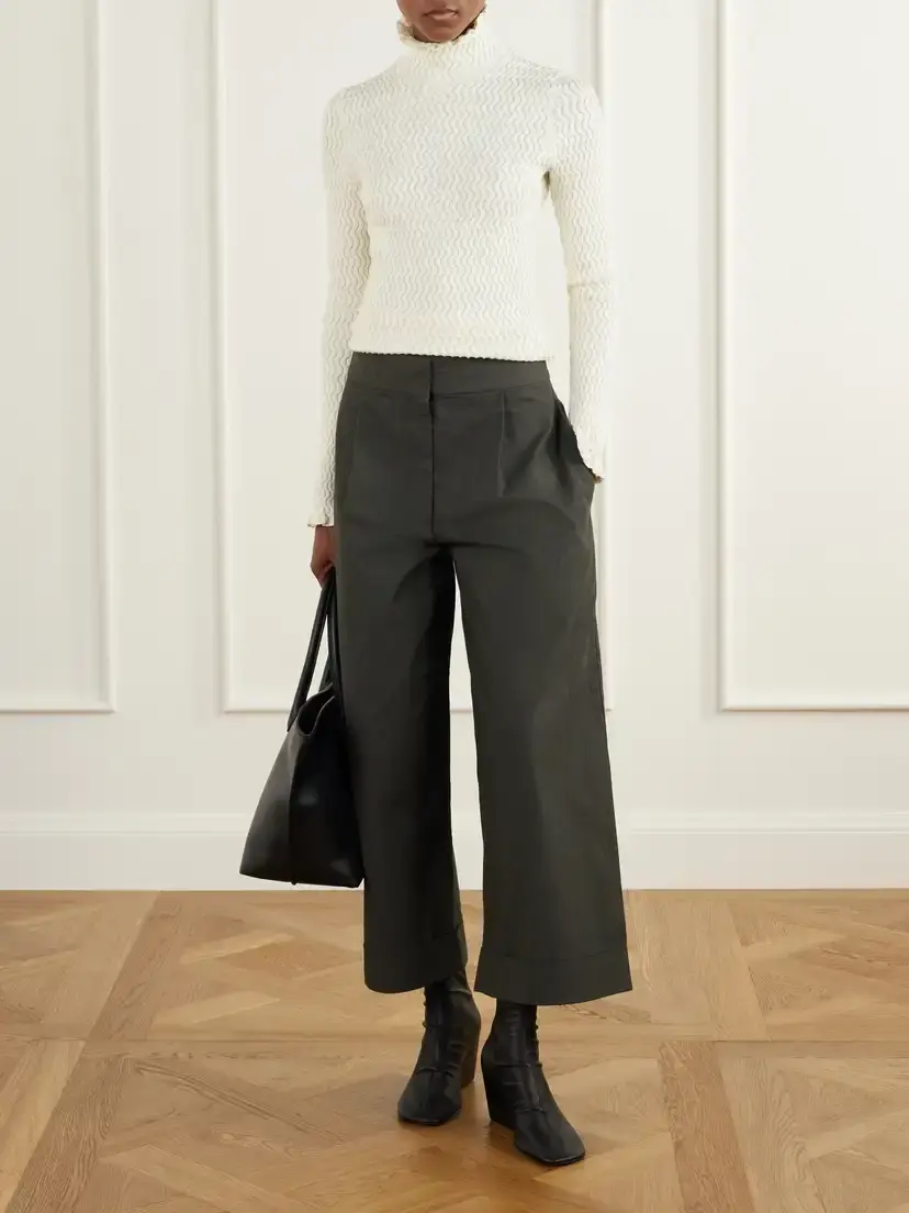 Proenza Schouler White Label Juniper Turtleneck Cable-knit Cotton-blend Sweater | Thumbnail 2 Proenza Schouler White Label Juniper Turtleneck Cable-knit Cotton-blend Sweater | Thumbnail 2
