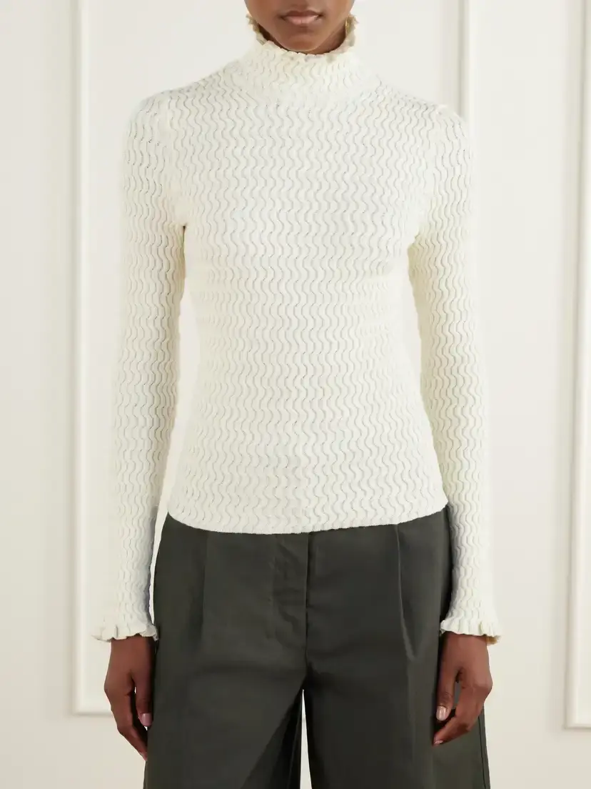 Proenza Schouler White Label Juniper Turtleneck Cable-knit Cotton-blend Sweater | Thumbnail 3 Proenza Schouler White Label Juniper Turtleneck Cable-knit Cotton-blend Sweater | Thumbnail 3