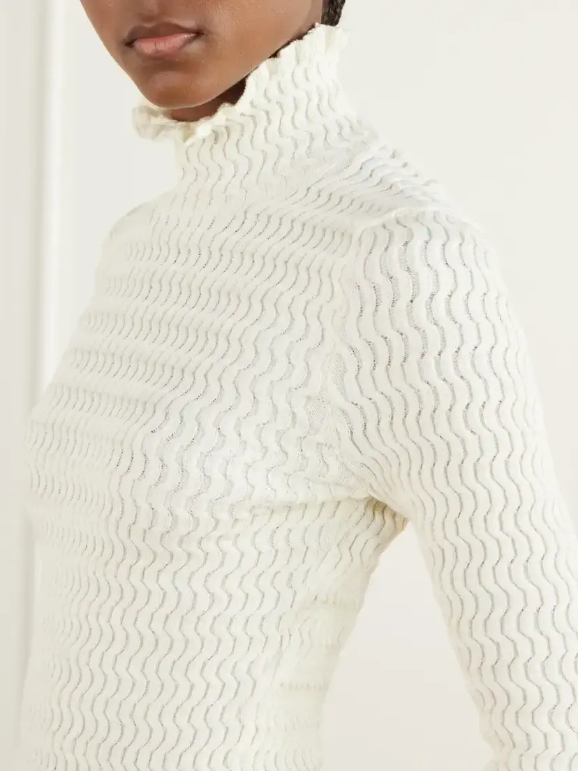 Proenza Schouler White Label Juniper Turtleneck Cable-knit Cotton-blend Sweater | Thumbnail 5 Proenza Schouler White Label Juniper Turtleneck Cable-knit Cotton-blend Sweater | Thumbnail 5