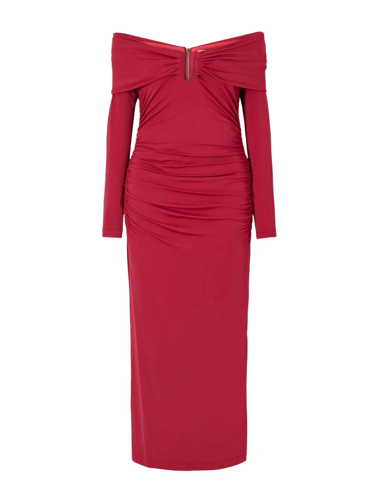 Draped Off-shoulder Jersey-stretch Midi Dress Draped Off-shoulder Jersey-stretch Midi Dress