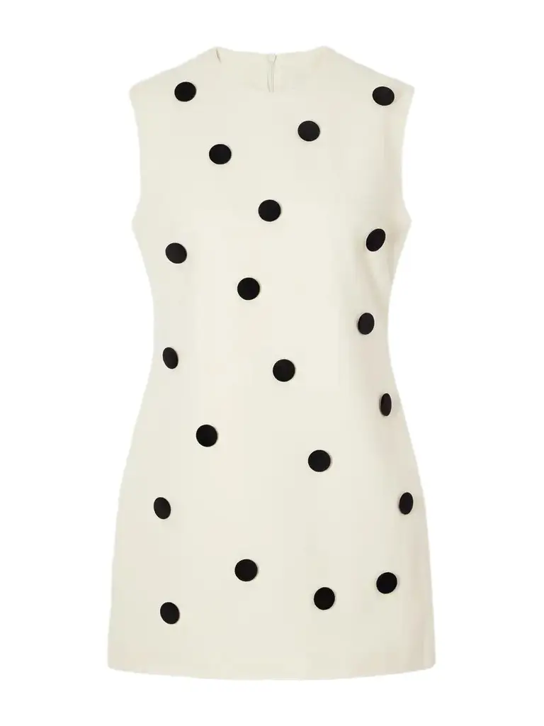 DESTREE Carole Polka-dot Crepe Mini Dress