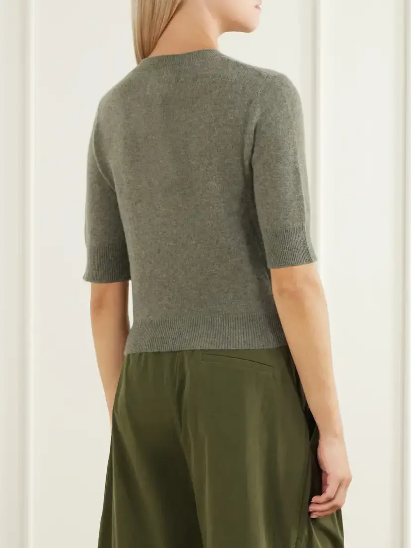 Le Kasha Chypre Cropped Organic Cashmere Sweater | Thumbnail 3 Le Kasha Chypre Cropped Organic Cashmere Sweater | Thumbnail 3