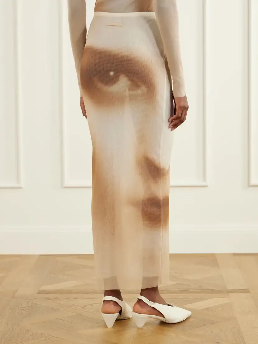 Jean Paul Gaultier Face Printed Mesh Maxi Skirt | Thumbnail 4 Jean Paul Gaultier Face Printed Mesh Maxi Skirt | Thumbnail 4