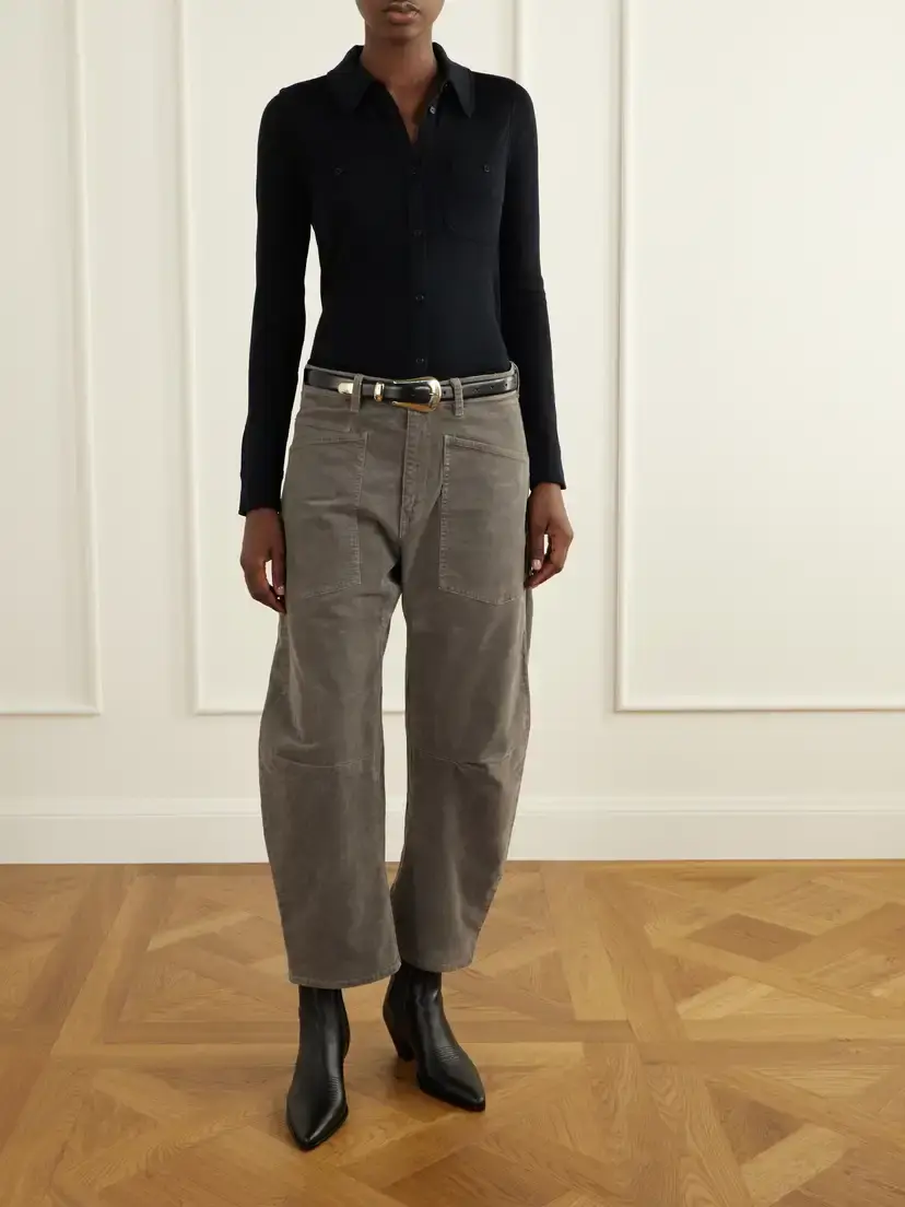 Nili Lotan Shon Cotton-blend Corduroy Tapered Pants | Thumbnail 2