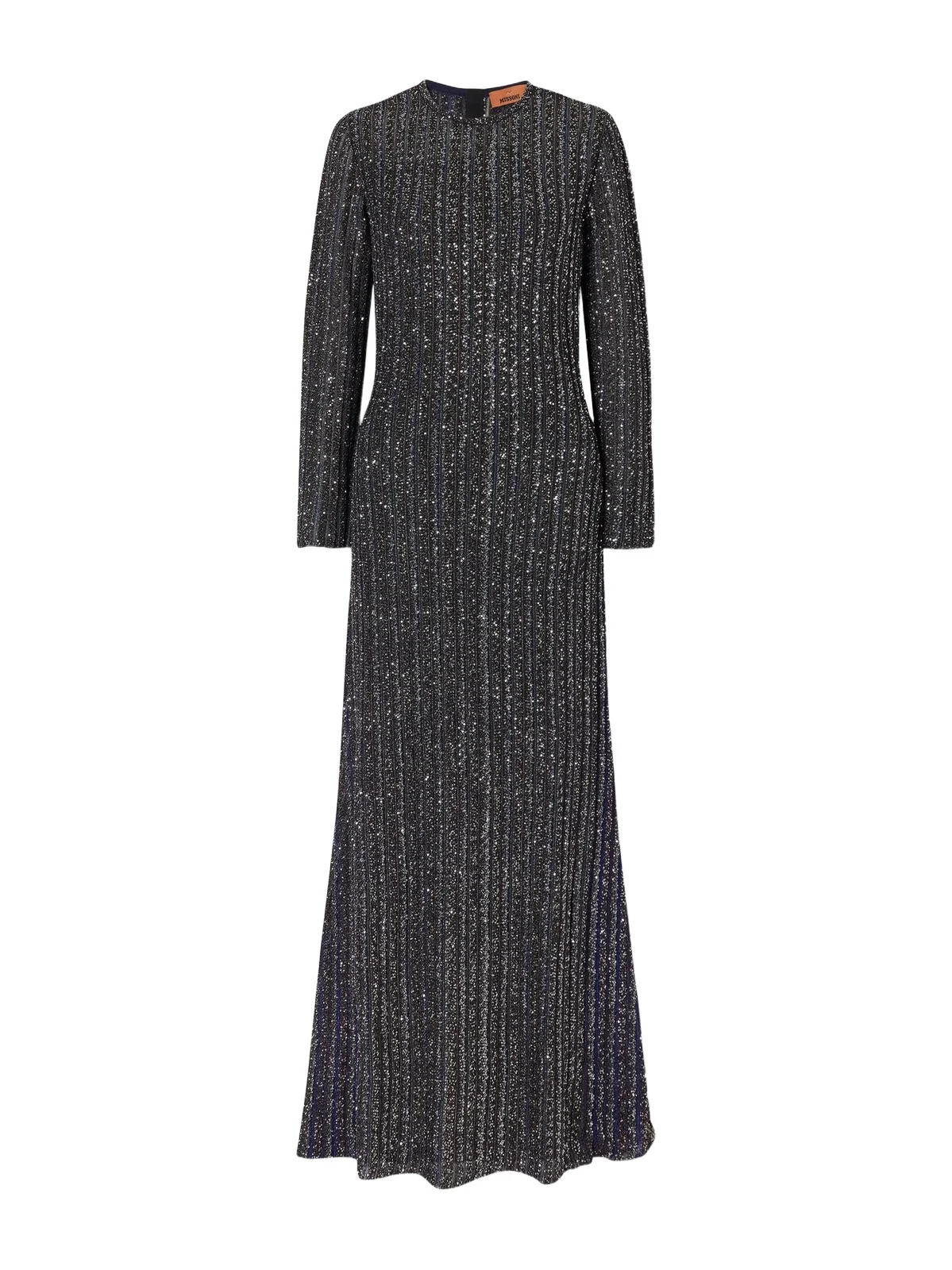 Sequin-embellished Ribbed-knit Maxi Dress
