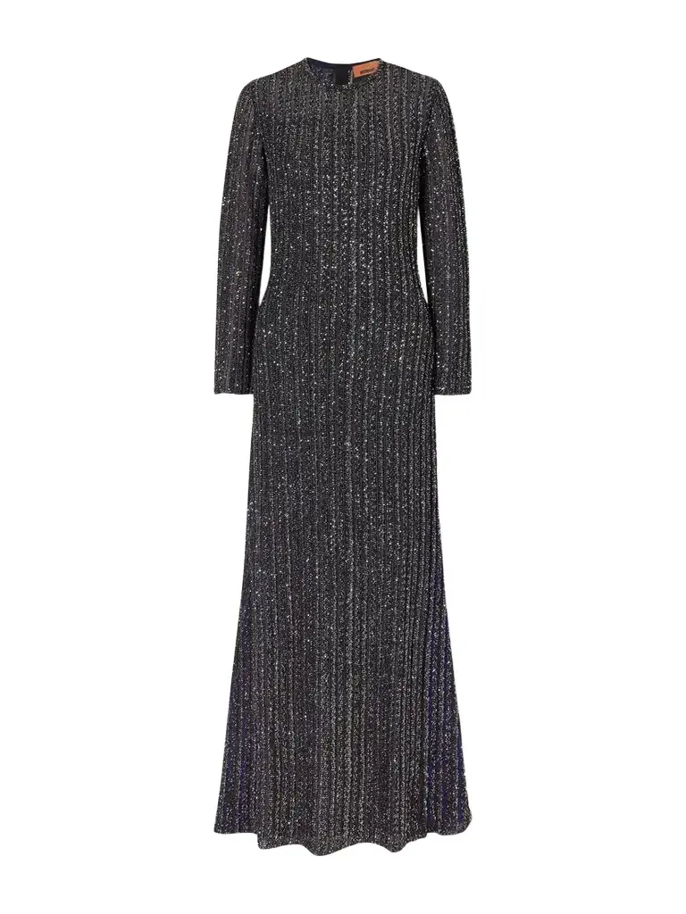Missoni Sequin-embellished Ribbed-knit Maxi Dress