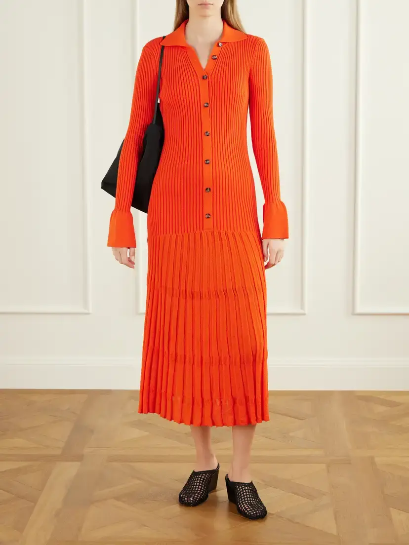 Proenza Schouler Rosario Ribbed Stretch Wool-blend Maxi Dress | Thumbnail 2