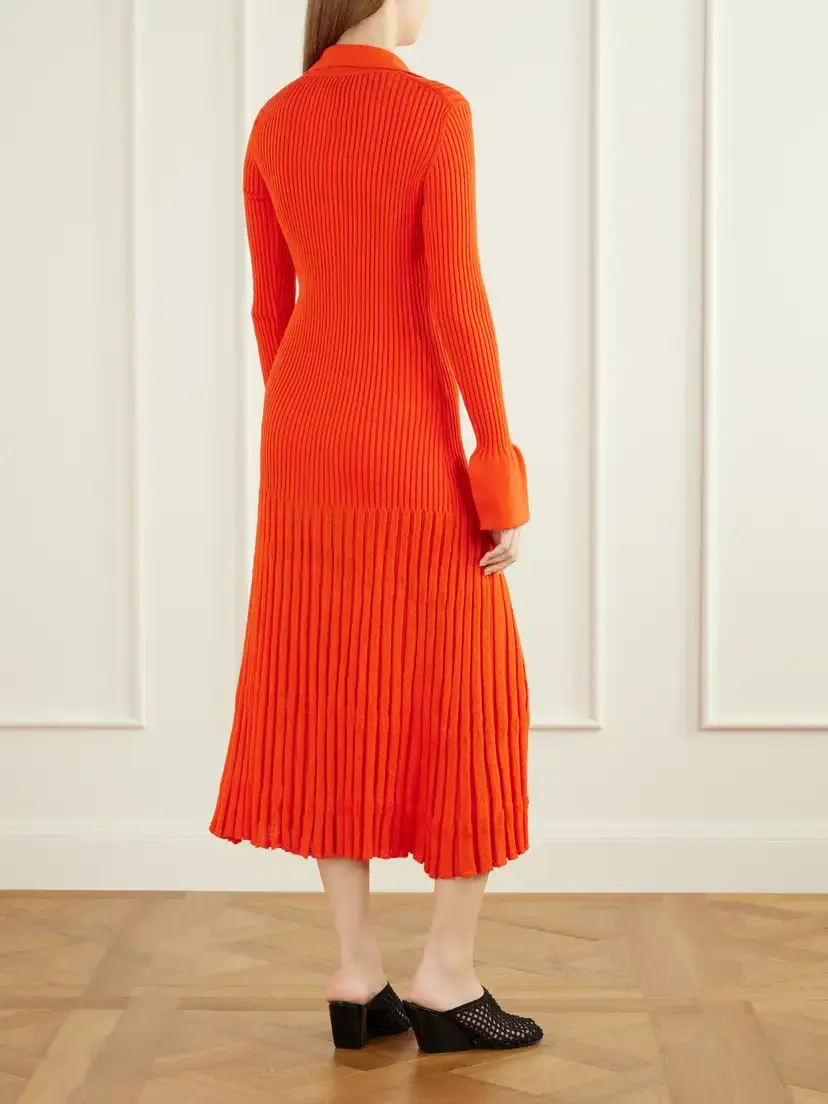 Proenza Schouler Rosario Ribbed Stretch Wool-blend Maxi Dress | Thumbnail 3