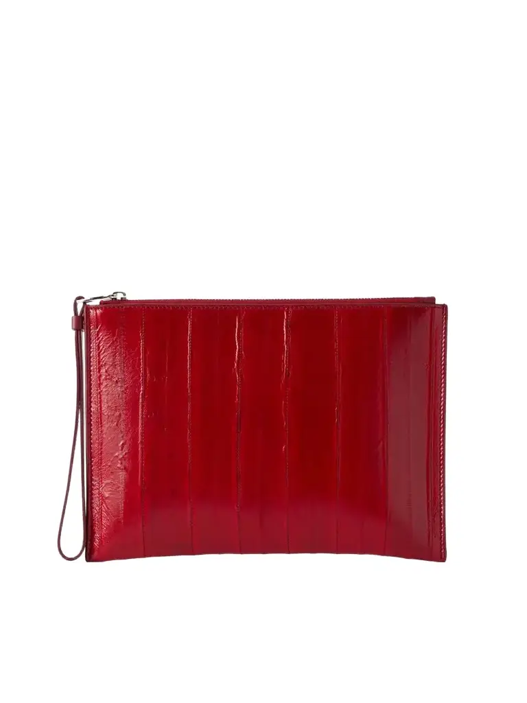 Proenza Schouler Leather Intarsia Leather-trimmed Suede Pouch