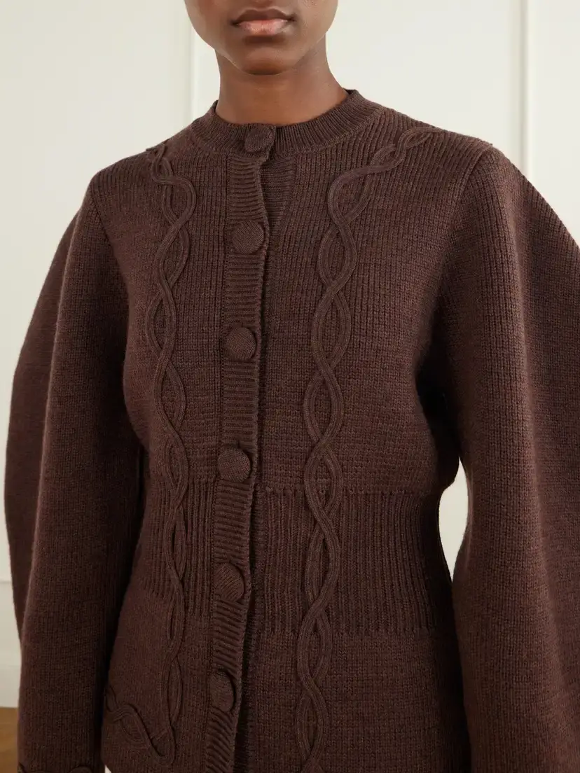 DESTREE Embroidered Wool Cardigan | Thumbnail 4 DESTREE Embroidered Wool Cardigan | Thumbnail 4