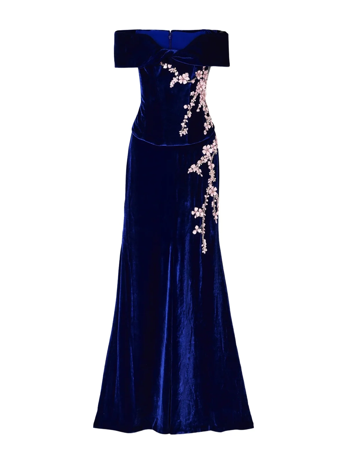 Rielle Flower-appliqué Off-shoulder Velvet Gown Rielle Flower-appliqué Off-shoulder Velvet Gown