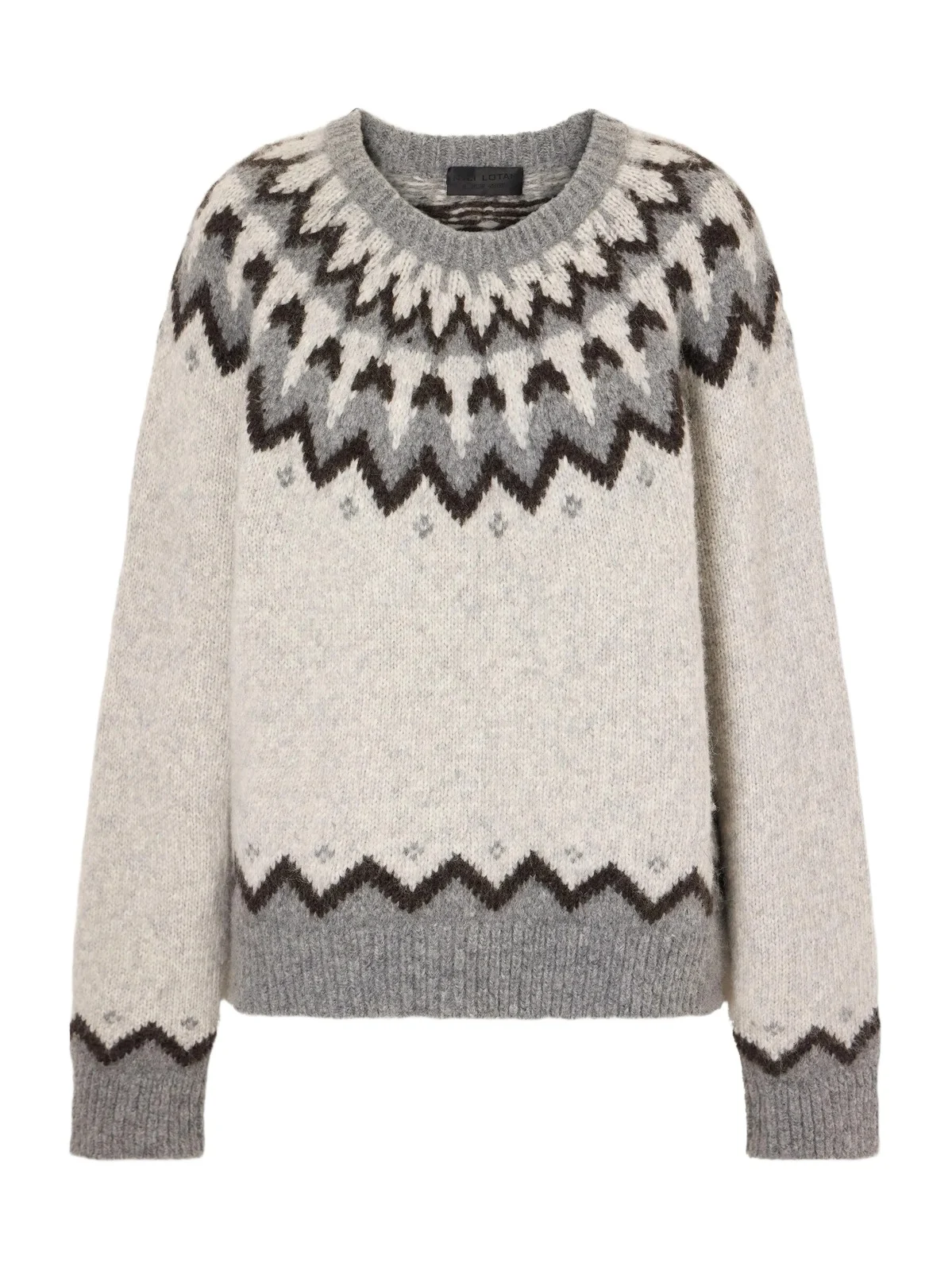 Alan Fair Isle Intarsia-knit Wool And Alpaca-blend Sweater - Gray