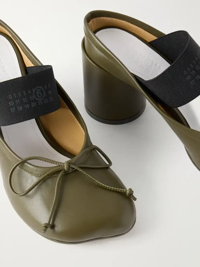 MM6 MAISON MARGIELA Bow-embellished Leather Pumps | Thumbnail 5 MM6 MAISON MARGIELA Bow-embellished Leather Pumps | Thumbnail 5