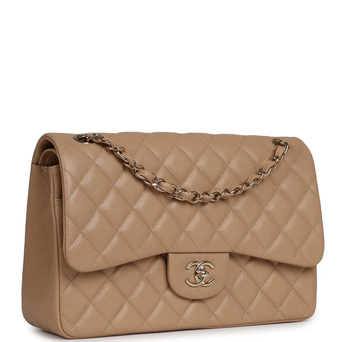 Chanel Chanel Jumbo Classic Double Flap Bag Dark Beige Caviar Gold Hardware | Thumbnail 2 Chanel Chanel Jumbo Classic Double Flap Bag Dark Beige Caviar Gold Hardware | Thumbnail 2