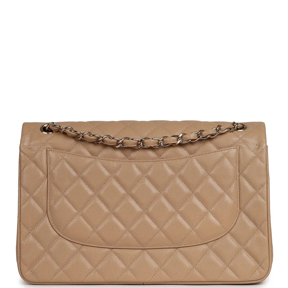 Chanel Chanel Jumbo Classic Double Flap Bag Dark Beige Caviar Gold Hardware | Thumbnail 4 Chanel Chanel Jumbo Classic Double Flap Bag Dark Beige Caviar Gold Hardware | Thumbnail 4