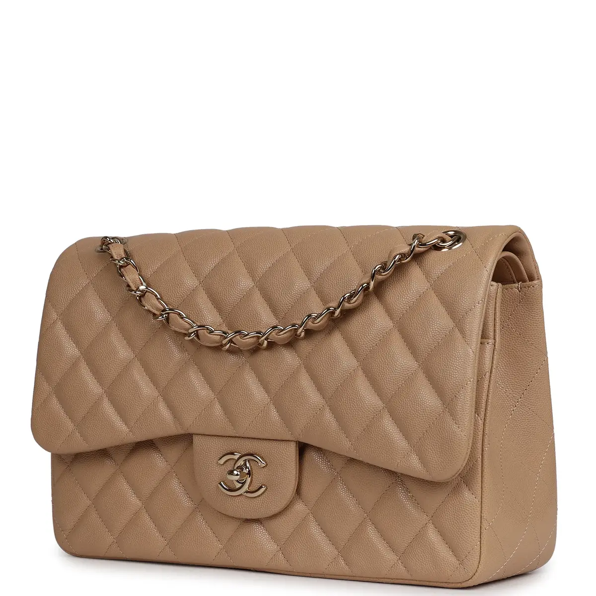 Chanel Chanel Jumbo Classic Double Flap Bag Dark Beige Caviar Gold Hardware | Thumbnail 5 Chanel Chanel Jumbo Classic Double Flap Bag Dark Beige Caviar Gold Hardware | Thumbnail 5