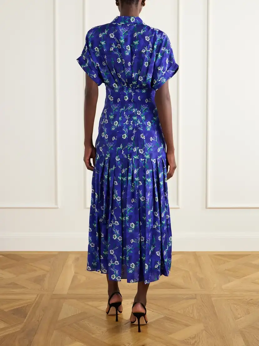 Saloni Riya Floral-printed Chiffon Midi Dress | Thumbnail 3 Saloni Riya Floral-printed Chiffon Midi Dress | Thumbnail 3