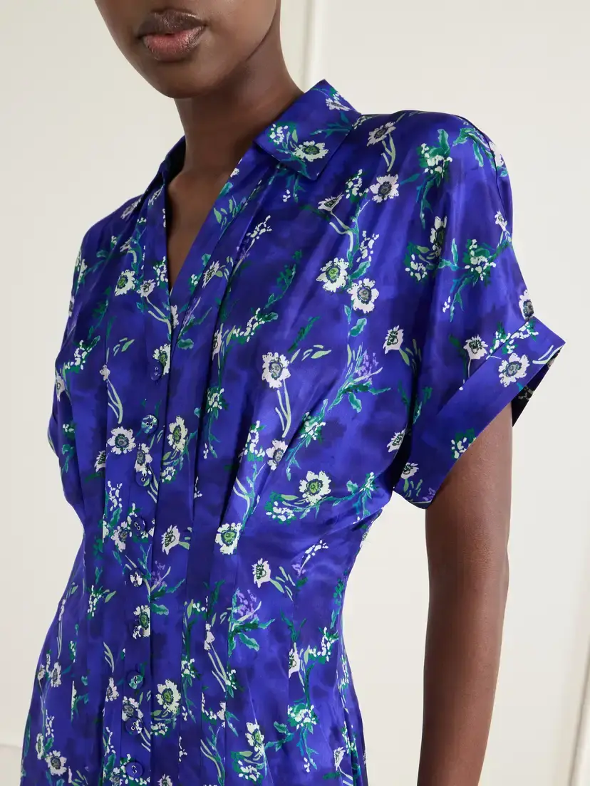 Saloni Riya Floral-printed Chiffon Midi Dress | Thumbnail 4 Saloni Riya Floral-printed Chiffon Midi Dress | Thumbnail 4