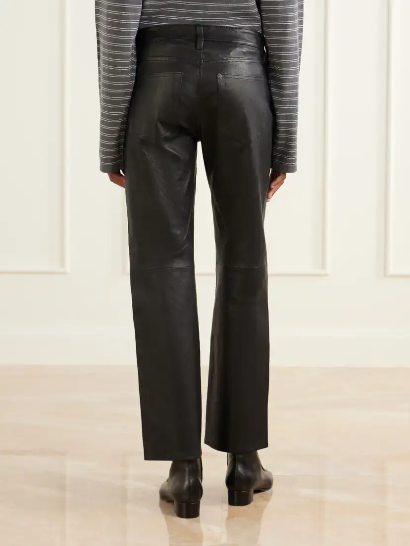 Frame The Cigarette Low-rise Straight-leg Leather Pants | Thumbnail 4 Frame The Cigarette Low-rise Straight-leg Leather Pants | Thumbnail 4