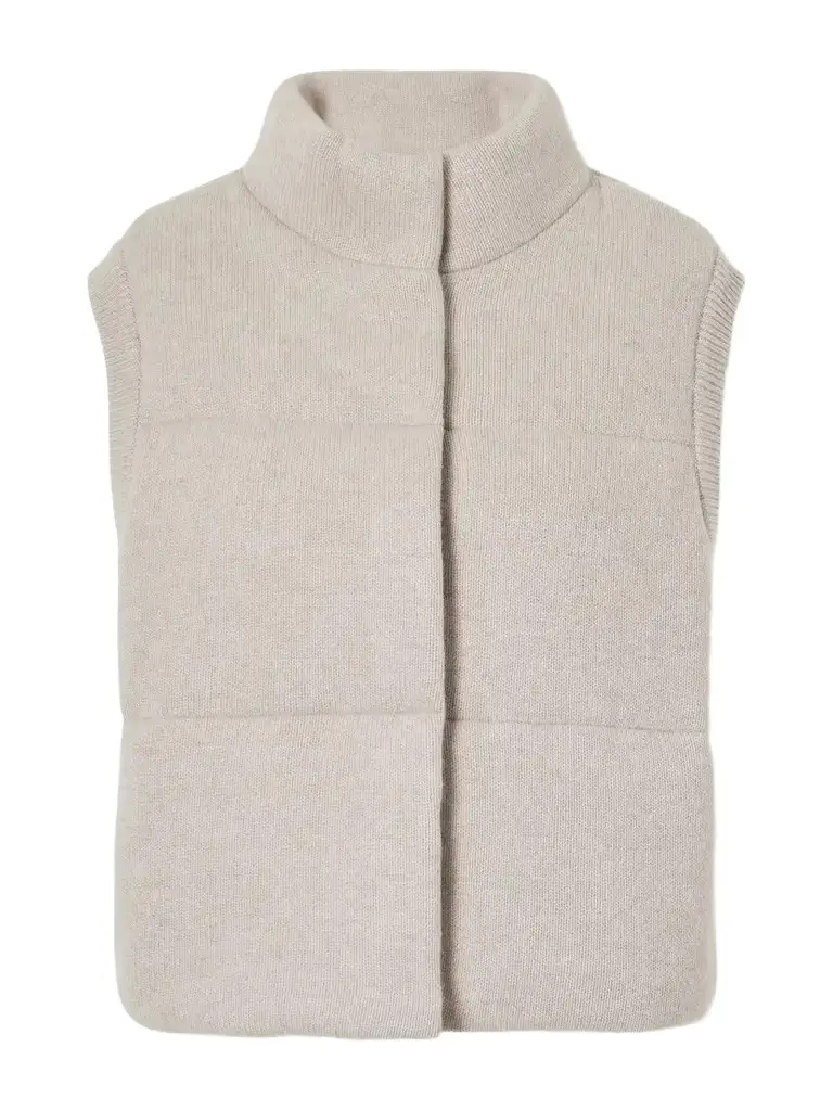 Le Kasha Montana Ribbed Cashmere Puffer Vest | Image 1 Le Kasha Montana Ribbed Cashmere Puffer Vest | Image 1