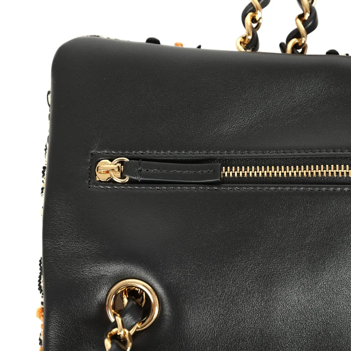 Chanel Chanel Maxi Leopard Print "Souplissimo" Small Flap Bag Brown, Black, White Tweed, Mixed Fibers Gold Hardware | Thumbnail 8 Chanel Chanel Maxi Leopard Print "Souplissimo" Small Flap Bag Brown, Black, White Tweed, Mixed Fibers Gold Hardware | Thumbnail 8