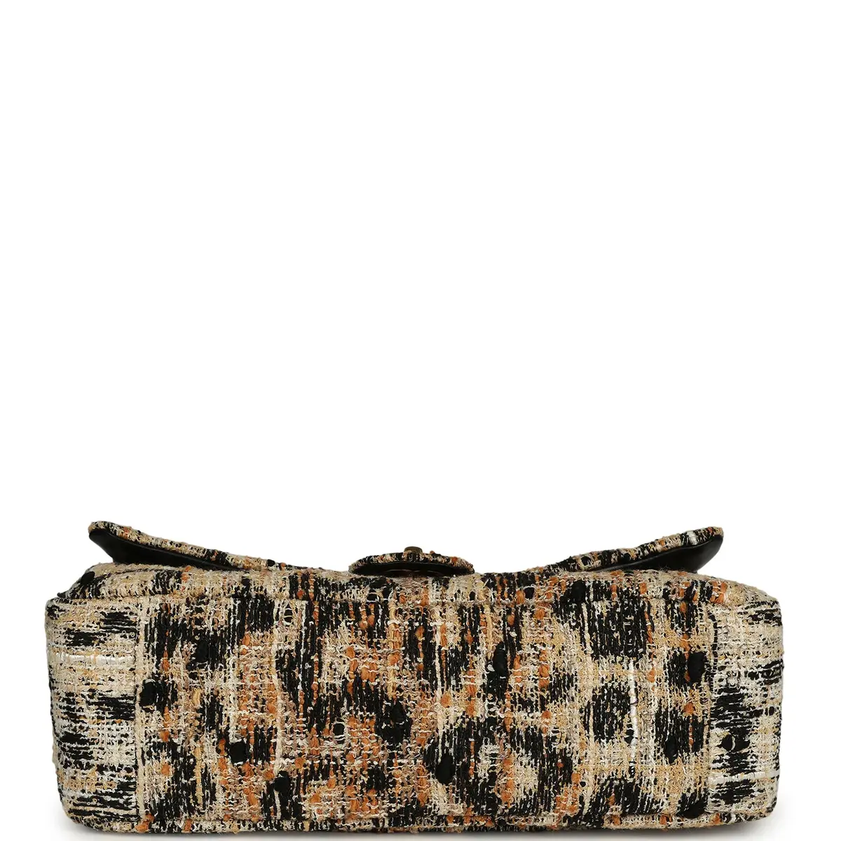 Chanel Chanel Maxi Leopard Print "Souplissimo" Small Flap Bag Brown, Black, White Tweed, Mixed Fibers Gold Hardware | Thumbnail 6 Chanel Chanel Maxi Leopard Print "Souplissimo" Small Flap Bag Brown, Black, White Tweed, Mixed Fibers Gold Hardware | Thumbnail 6