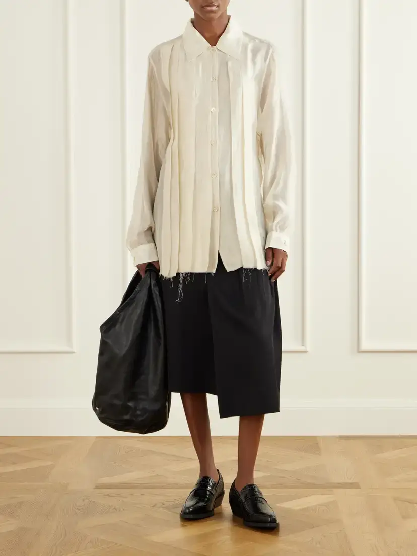 Our Legacy Origami Asymmetric Pleated Virgin Wool Skirt | Thumbnail 2 Our Legacy Origami Asymmetric Pleated Virgin Wool Skirt | Thumbnail 2